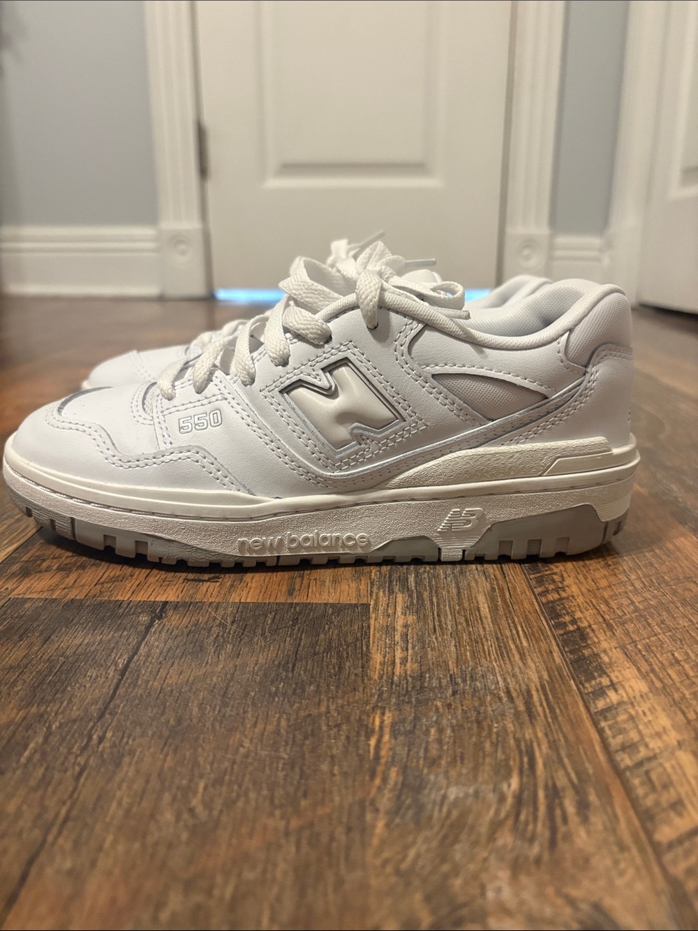New Balance Kids White 550 Low-Top Sneakers